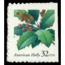 3177a 32c Holly Very Fine MNH Pane/20 P# B1111 L01028 (3)