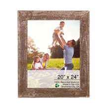20" X 24" Rustic Farmhouse Espresso Wood Frame