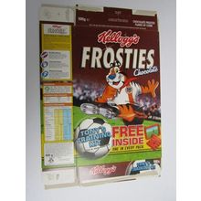 Kelloggs Frosties 2003 Tonys Training Kit Empty Cereal Box 500g Box only