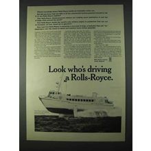 1966 Rolls-Royce Tyne Engine Ad - Grumman Hydrofoil
