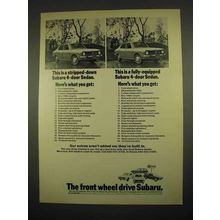 1973 Subaru 4-Door Sedan Ad - Stripped-Down
