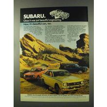 1973 Subaru Cars Ad - Once Just Beautiful Engineering