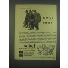 1949 Sebel Stak-a-Bye Chairs and Tables Ad - Sitting pretty