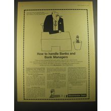 1967 Westminster Bank Ad - How to handle Banks and Bank Managers