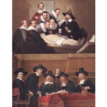 Man Doctor Operation On Intestines Rembrandt 2x Painting Postcard