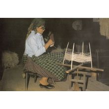 Portugal Women Crafts Wool Sewing Reiling A Skein Postcard