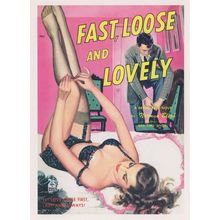 Fast Loose & Lovely Suspenders Pulp Fiction Style Book POstcard
