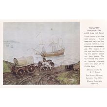 Transport Through The Ages Four Masted Ship 1500s Postcard