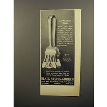 1953 Black, Starr & Gorham Asparagus Tongs Advertisement