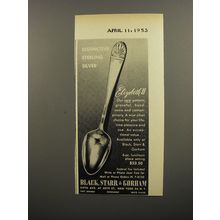 1953 Black, Starr & Gorham Elizabeth II Silverware Advertisement