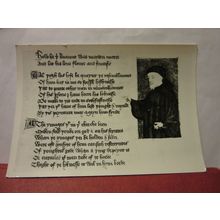 GEOFFREY CHAUCER unused vintage postcard art The British MNuseum =