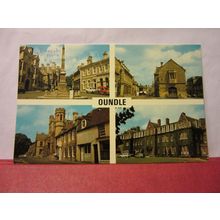 multiview, OUNDLE, PETERBOROUGH, NORTHAMPTONSHIRE used postcard by Kingsley =