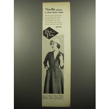 1955 Peck and Peck Dress Ad - Viyella takes a new town look