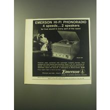 1956 Emerson Model 858 Phonoradio Advertisement