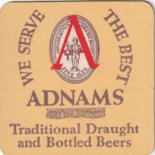 BEER MAT - ADNAMS BREWERY - WE SERVE THE BEST - (Cat No 012) - (1982)