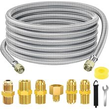 24 FT Propane Hose Extension-High Pressure Braided Gas Line Hose Propane Convers