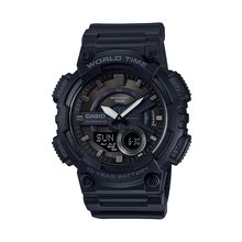 Casio Men's 'CLASSIC' Quartz Stainless Steel and Resin Casual Watch, Color:Bl...