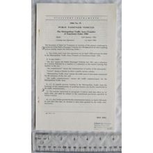 1984 Statutory Instruments No. 31 Public Passenger Vehicles, Metropolitan Area