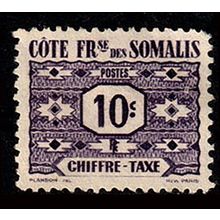 Somalia 1947 Tax Numeral 10c Used Stamp