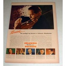 1944 Columbia Records Ad - Adolf Busch - Virtuoso