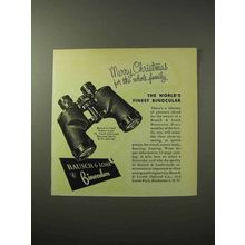 1950 Bausch & Lomb Binoculars Ad - Christmas