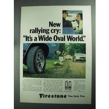 1968 Firestone Wide Oval Tires Ad - Rallying Cry