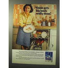 1977 Finish Dishwasher Detergent Ad - Big Loads Clean