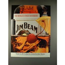 1982 Jim Beam Bourbon Whiskey Ad - Taste!