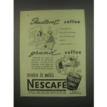 1949 Nestle's Nescafe Coffee Ad - Instant Coffee Grand coffee