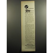 1951 Merrill Lynch Ad - Suppose you had some money to invest