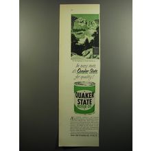 1952 Quaker State Motor Oil Ad - On the highways of South Dakota