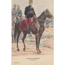 General De Brigade Uniform Petite Tenue Antique Soldier French Military Postcard