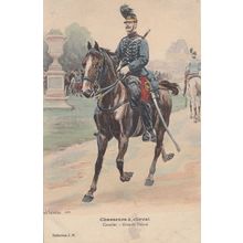 Chasseurs A Cheval Cavalier Grande Tenue Old Soldier French Military Postcard
