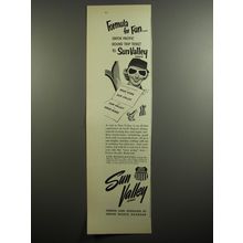 1954 Union Pacific Railroad Sun Valley Idaho Ad - Formula for Fun