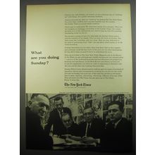 1956 The New York Times Ad - What are you doing Sunday?