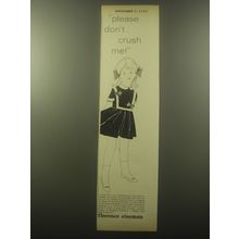 1959 Florence Eiseman Fashion Ad - Please don't crush me