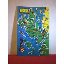 map of ISLE OF SKYE unused postcard by Colourmaster PT36162 =