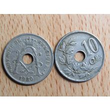 Belgium 1920 10 Centime Belgique (French Text) Coin