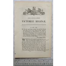 1845 Act of Parliament: Discharge Duties of Subpoena Office after Death Resign