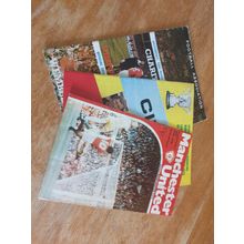 X 3 Manchester United Vintage Football Programmes.