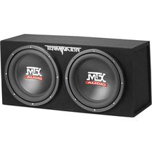 MTX Terminator Dual 12-Inch Subwoofers with Loaded Enclosure, 1200W Max Power, 4