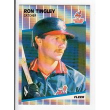 1989 Fleer Ron Tingley rookie card #414- RC-NM-Indians