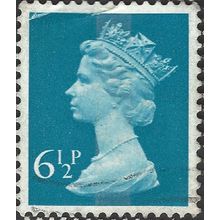 GB, Queen Elizabeth Machin, cerulean blue 1974, 6½p