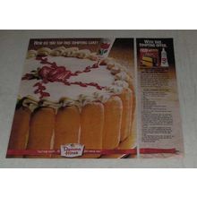 1987 Duncan Hines Cake Mix Ad - Elegant Strawberry Apricot Cake Recipe