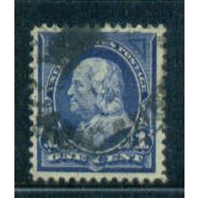 Used 264 1c Benjamin Franklin Fine Plus M02878