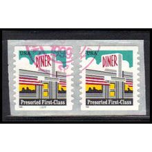 Used 3208A 25c Diner Very Fine CNP Left 22222 SQ PA1963