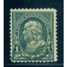 Used 279 1c Benjamin Franklin Just Clears A05256