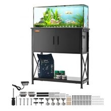 Aquarium Stand, 29 Gallon Fish Tank Stand, 28.7 x 16.5 x 30 in Steel and MDF...
