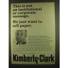 1965 Kimberly-Clark Paper Ad - Not Corporate Message