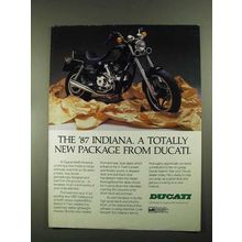 1987 Ducati Indiana Motorcycle Ad - Totally New Package